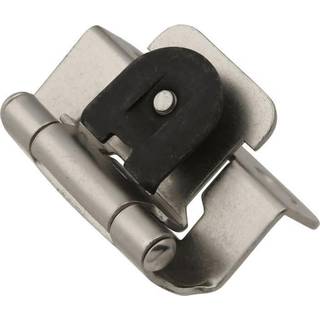 Hickory Hardware P5313 -SN Single Demountable H?ngsel - 1/2 tommer Overlay Selvlukningsfunktion med 170 ?bningsflade Ramme - Kabinet Hardware H?n