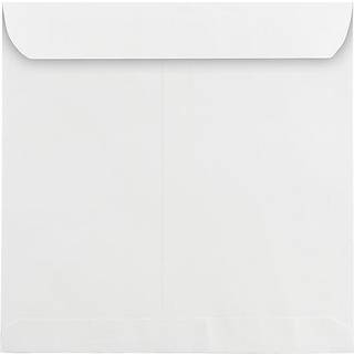 Jampapir 11,5 x 11,5 stor firkantet invitationskonvolutter - hvid - 50/pakke