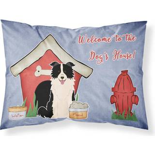 """" Caroline's Treasures Dog House Collection Border Collie Black White Stof Standard Pillowcase BB2872Pillowcase Multicolor """"