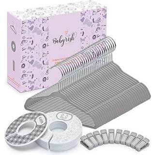 BabyRish Velvet Baby Haters 30 Pack Ultra tynd nonslip b?rnehave t?jb?jler med 8 stk. S?d t?jdelere og 10 stk b?jle klip til b?rn baby drenge og