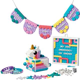 LEGO DOTS Unicorn Creative Family Set 5in1 legetøj med brev Board Bracelet Making Craft Set Creative Hobby for piger og drenge fra 6 år 41962