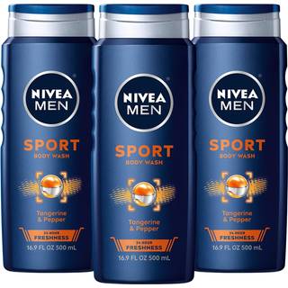 Nivea Men Sport Body Wash med revitaliserende mineraler 3 pakke med 16,9 fl oz flasker