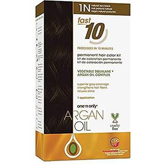 ?n 'N kun Argan Oil Fast 10 Permanent h?rfarve Kit 1N Naturlig meget sort gr? h?rd?kning p? 10 minutter hj?lper