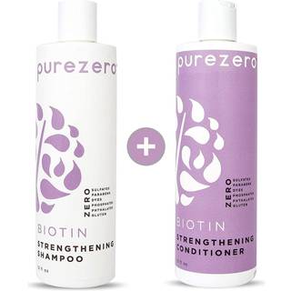 PUREZERO BIOTIN SHAMPOO & CONCORTER SET - Anti -tyndformel - Volumizing tykkere fyldigere h?r - Nul sulfater Paraben