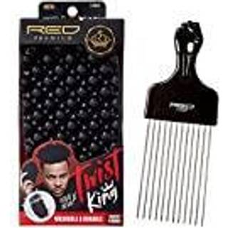 R?d af Kiss Bow Wow X Twist King -Premium Luxury Twist Styler Brush med stor styling Pik Holdbar vaskbar Afro Curl Sponge Racket til barbers og d