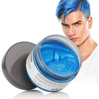 H?rfarve voksbl? engangsinstant Mat Frisyre Mud Cream Hair Pomades For Kids Men Women to Cosplay Nightclub Masquerade Transformation