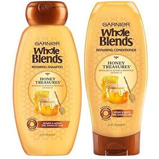 Garnier hele blandinger honningskatte, der reparerer shampoo og balsam s?t til t?rt beskadiget h?r 22 fl oz (2 varer) 1 kit (emballage kan varier