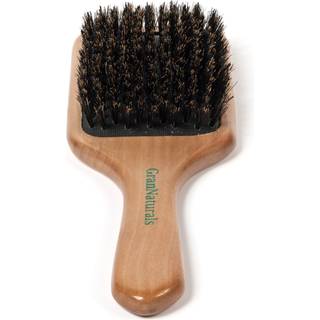 Grannaturals Boar Bristle Smoothing Hair Brush til kvinder og m?nd - Medium/bl?de b?rsteh?r - naturlig tr? stor flad firkant padle h?rb?rste til