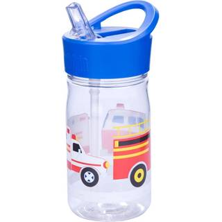 Wildkin Kids 16 oz Genanvendelig vandflaske til drenge og piger har halmtop og b?rer h?ndtag Ideel st?rrelse til skolen eller rejser let at reng?