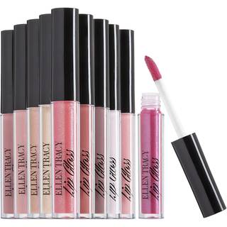 Enchante Ellen Tracy 10 PC Lip Gloss Collection Shimmery Lip Glosses For Women and Girls Langing Lip Gloss Set med rige varierede farver Stor fer