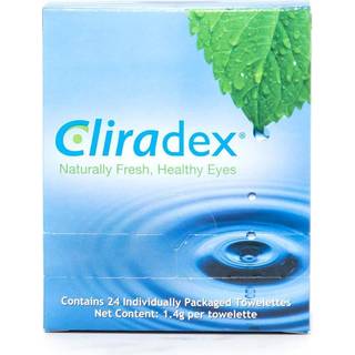 Cliradex Servietter: Naturlig og uden konserveringsmidler øjenlåg-, øjenvippe- og ansigtsrenser med 4-terpineol (Tea Tree)