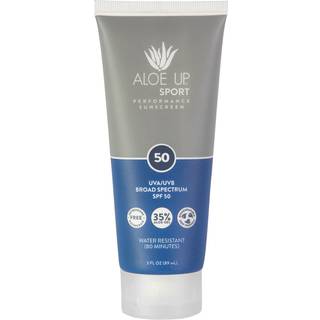 Aloe Up Sport Sunscreen Lotion SPF 50 - Broad Spectrum UVA/UVB Solcreme Protector til ansigt og krop - med Hydrating Aloe Vera Gel - Ikke -fedtet