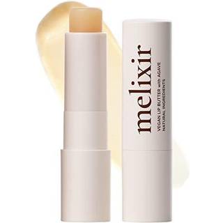 Melixir Vegan Lip Butter #01 Agave (klar) ( flere farver) 0,13 oz Bee Gratis petrolatum Gratis dyb nærende plantebaseret vegansk chapstick vegans