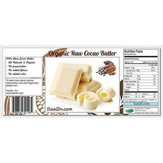 Saaqin 1/2 lb organisk kakaosm?r ren r? uforarbejdet. Utrolig kvalitet og duft. Brug til Lotion Cream Lip Balm Oil Stick eller kropssm?r. Ikke-GM