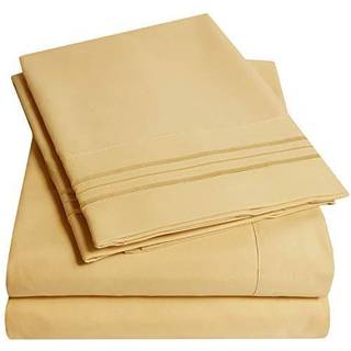 1500 Supreme Collection Full Sheet Sets Camel - Luxury Hotel Bedark og Pillowcase Set til fuld madras - Ekstra bløde elastiske hjørne stropper De