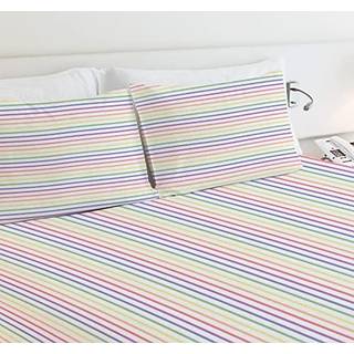 Californien design den regnbue stribe king ark S?t 4 stykke 100% bomuldsark Deep Pocket Luksus 400 tr?dt?lling Sateen (Rainbow Striped Sheets)