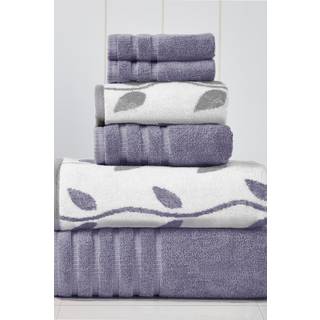 Moderne tr?de Amrapur overs?isk 6-delt garn Farvet organiske vinstokke Jacquard/Solid Ultra Soft 500GSM 100% k?mpet bomuldsh?ndkl?des?t [Gr? lave