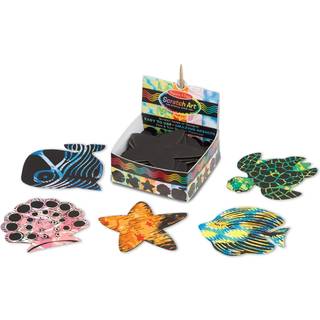 Melissa & Doug Scratch Art Ocean Mini Notes (125) med Wooden Stylus - Color Scratch Art Mini Notes Party Favours Stocking Stuffers Arts and Craft