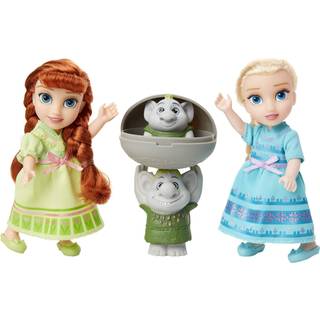 Frozen Disney Petite Anna & Elsa Dolls med overraskende trold -gave sæt hver dukke er cirka 6 tommer høj - inkluderer 2 troldvenner! Perfekt til