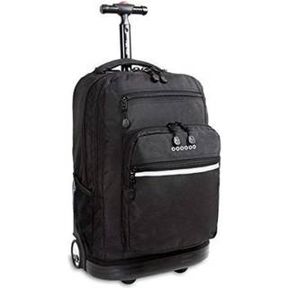 J World New York Sundance Rolling Backpack Girl Boy Roller Bookbag Black 20 Inch