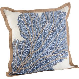 Saro Lifestyle 5432.NB20S SEA Fan Coral Print Down Fyldt kast Pillow Navy Blue 20 """"