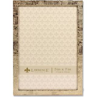 Lawrence Frames 5 """" W X 7 """" H Gold Metal Picture Ramt With Linen Pattern (712357)