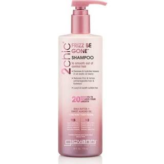 Giovanni 2chic Frizz Be Gone Shampoo - Anti Frizz Natural Hair Smoothing Formula med Shea Butter & Sweet Almond Oil Macadamia Coconut Sulfate & P