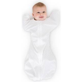 Swaddledesigns overgangs swaddle s?k med arme op klassisk polka dot sterling medium 3-6mo 14-21 lbs (Parents 'Picks Award vinder)