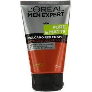 L'oréal men expert pure & matte volcano red foam acne deep clear solution 100ml