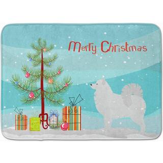 """" Caroline's Treasures Samoyed Merry Christmas Tree Floor Mat 19 """" """" X 27 """" ""Multicolor"" ""