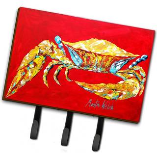 """" Caroline's Treasures MW1116th68 Crab Blue på rød Sir Leash eller Key Holder stor flerfarvet """"