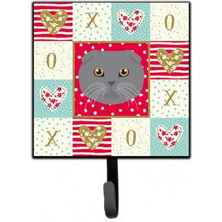 """" Caroline's Treasures Scottish Fold Cat Love Leash eller Key Holder Hooks Multicolor """"
