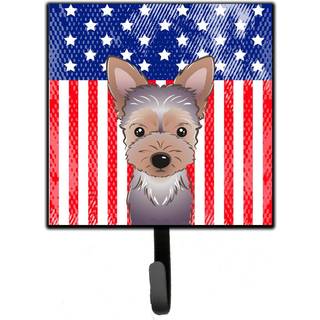 """" Caroline's Treasures American Flag og Yorkie Puppy Leash eller Key Holder Hooks multicolor """"