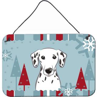 """" Caroline's Treasures Winter Holiday Dalmatian Wall eller Door Hanging Prints BB1706DS812 8HX12W Multicolor """"