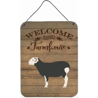 """" Caroline's Treasures Herwick Sheep Welcome Door Hanging Prints Wall-Decor Multicolor """"