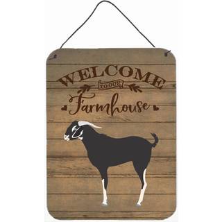 """" Caroline's Treasures Black Bengal Goat Welcome Door Hanging Prints Wall-Decor multicolor """"