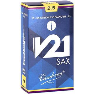 Vandoren SR8025 SOP SAX V21 REEDS STYRKE 2.5; Kasse med 10