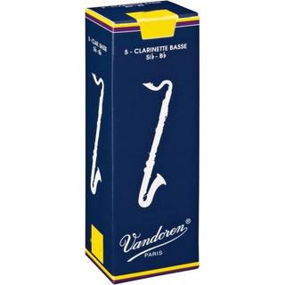 Vandoren CR153 CONTRABASS CLARINET INDRIDIONAL RIDS STYRKE 3; Kasse med 5