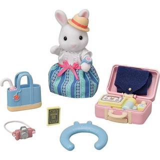 Calico critters Snow Rabbit Mother's Weekend Travel Set Dollhouse Playset med figur og tilbeh?r