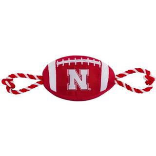 Kæledyrs første NCAA Nebraska Cornhuskers fodboldhund legetøj hård kvalitet nylonmaterialer stærke træk reb indre squeaker collegiate team farve