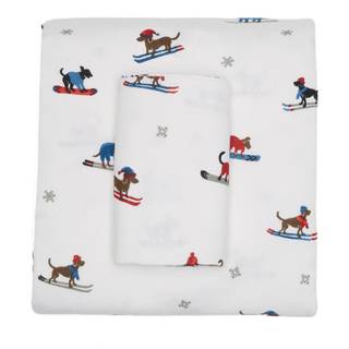 Eddie Bauer - Twin Sheet Set Warm Breathable Cotton Flannel Bedding With Deep Pockets b?rstet for ekstra bl?dhed Hyggeligt boligindretning Oeko -