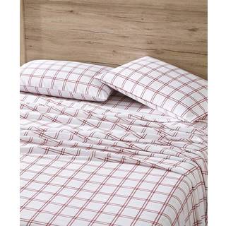 Eddie Bauer- Full Sheet Set Cotton Flannel Bedding Set b?rstet for ekstra bl?dhed Hyggeligt hjem D