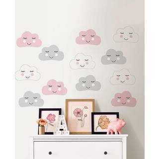 Wallpops dwpk2707 huvud i molnen väggkonst kit rosa