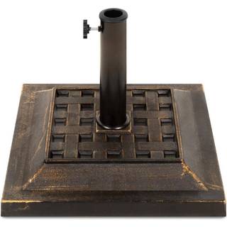 Bedste valgprodukter 26 lb udend?rs g?rdhave paraply st? kraftigt st?l firkantet paraply base m/bronze finish dekorativ kurv v?vning m?nster