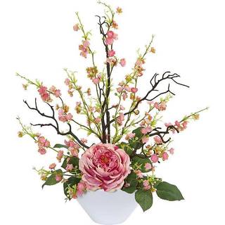 Næsten Natural Rose & Cherry Blossom Artificial Silk Arrangements Pink