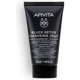 Apivita Cleansing Black Detox Cleansing Gel Rensegel med aktiveret kul til ansigt og øjne 50 ml - 50 ml