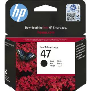 HP 47 / 6ZD21AE - Black Ink - Blækpatron Sort