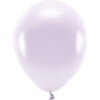 10 stk. Økologiske metallic balloner lys lavendel 12" – Biologisk nedbrydelig festpynt