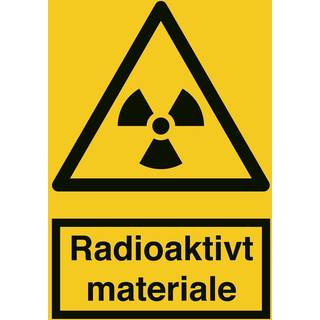 Advarselsskilt - Radioaktivitet materiale - Vinyl klistermærke - 148 x 105 mm (A6)