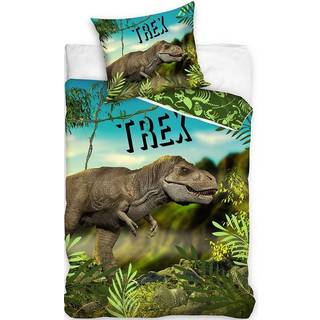 Dinosaur T-REX Sengetøj 140 x 200, 100 procent bomuld
